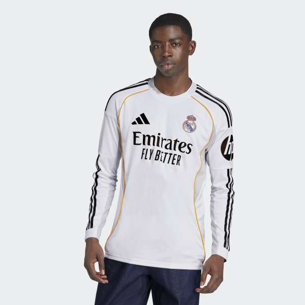 adidas Koszulka Real Madrid 25/26 Long Sleeve Home - Bialy