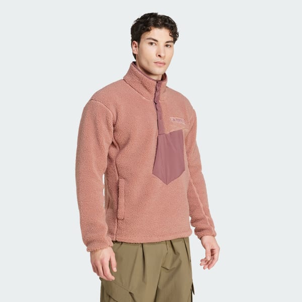 Rosado Polerón Terrex Xploric Tela Fleece Gruesa