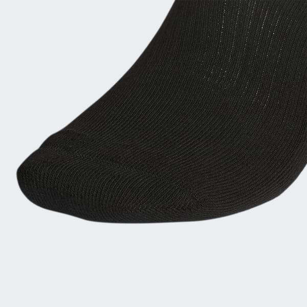 Black Athletic Cushioned Quarter Socks 6 Pairs