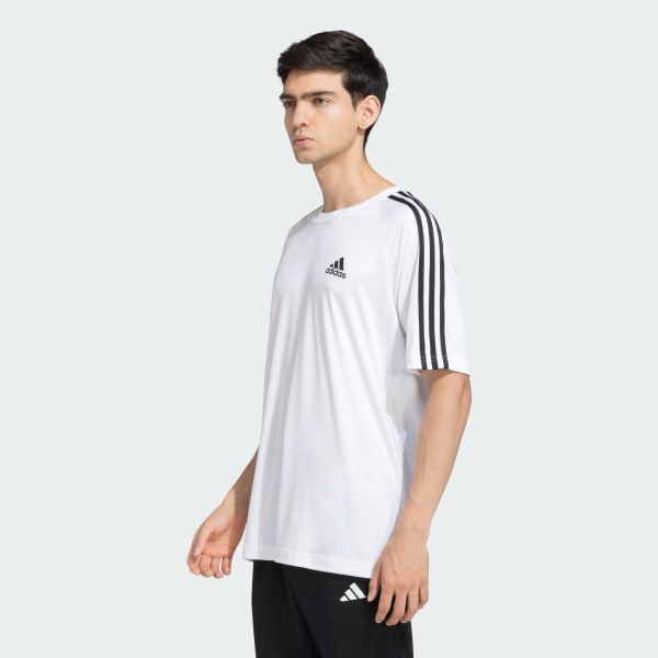 White Sereno AEROREADY 3 Stripes Tee