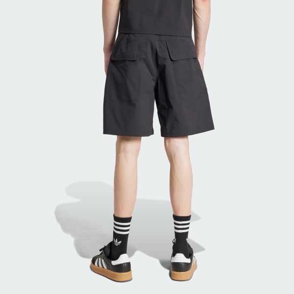 Black Premium Essentials Utility Cargo Shorts