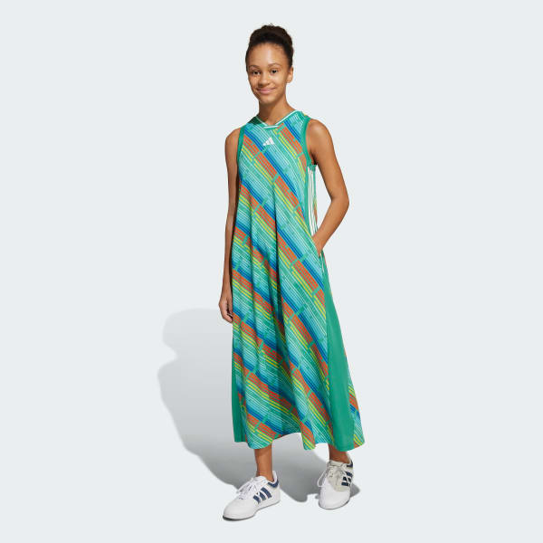 Green Emerging Harmony Long Dress Kids