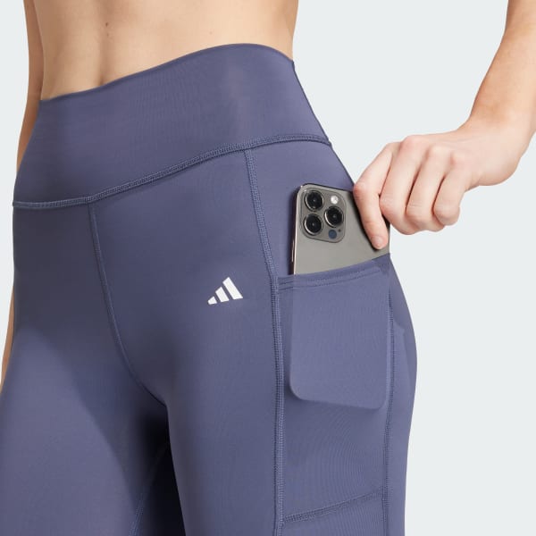 adidas Optime 3 Stripes Full Length Leggings Blue adidas Thailand