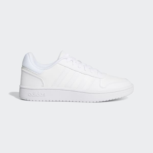 Adidas hoops 2.0 low white clearance