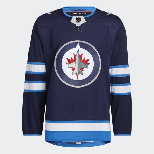 adidas Jets Home Authentic Jersey Blue Men's Hockey adidas US