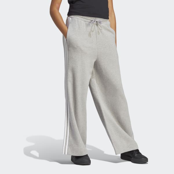 adidas Essentials Pantalon large en tissu éponge 3 bandes pour femme :  : Mode