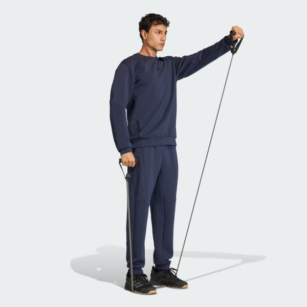 Azul Polerón Designed for Training Cuello Redondo