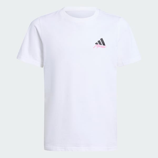 Hvit Messi Icon Graphic T-skjorte