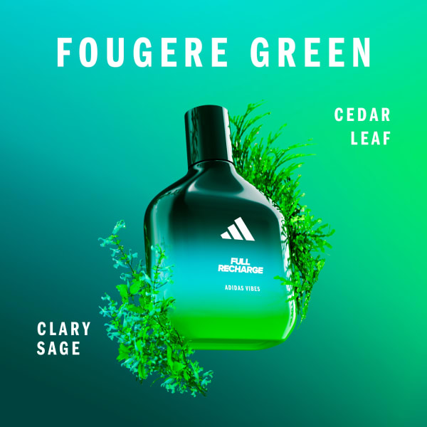 Green adidas Vibes Full Recharge Eau de Parfum, For All, 50ml (1.6oz)   