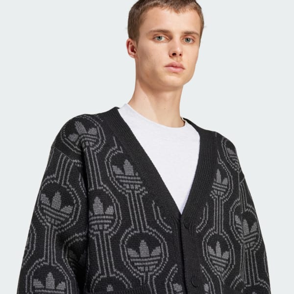 adidas Originals 70s Trefoil Cardigan Black adidas Thailand