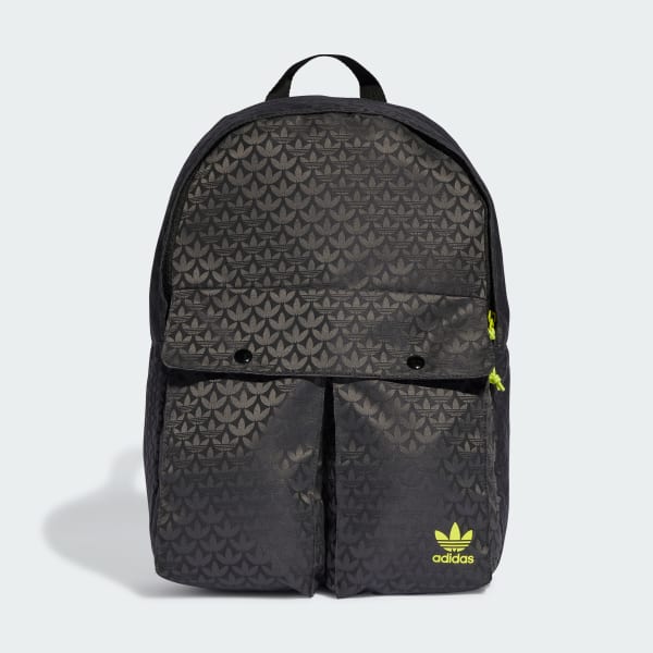 Μαύρο Trefoil Monogram Jacquard Backpack