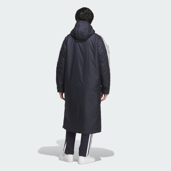 アディダス スリーストライプス ルーズフィット ロング ボアコート アディダス スリーストライプス ルーズフィット ロング ボアコート