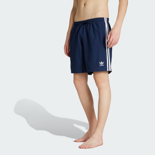 Blue Adicolor 3-Stripes 8-Inch Swim Shorts
