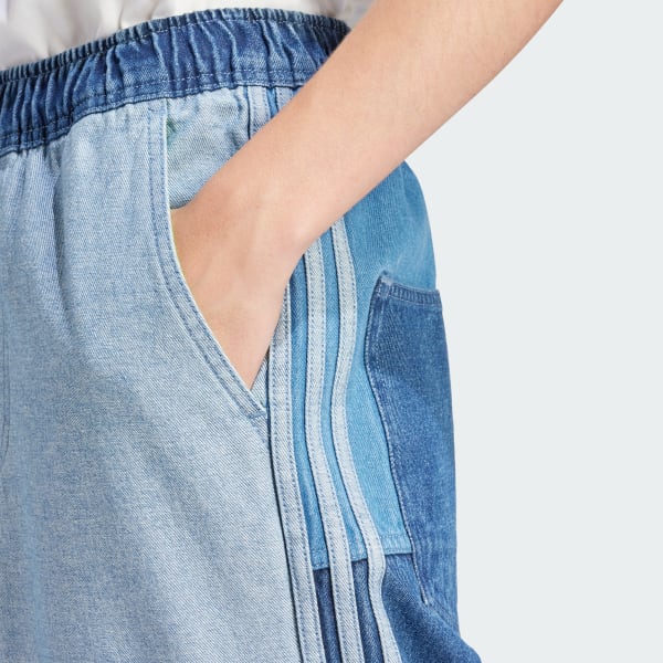 【新品タグ付き】adidas アディダス パッチワークデニムパンツ 2XL アディダス KSENIASCHNAIDER パッチワーク ストレートレッグ