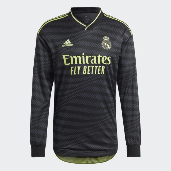 Schwarz Real Madrid 22/23 Long Sleeve Ausweichtrikot Authentic