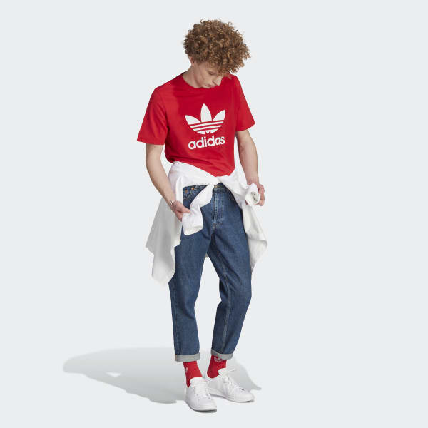 adidas Adicolor Classics Trefoil Tee - Red | adidas Canada