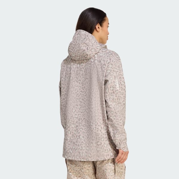 Beige Anorak Terrex Xploric CLIMAPROOF 2.5 Capas Estampado