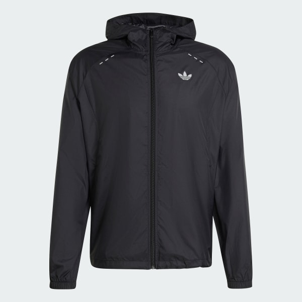 Svart TECH TREFOIL ESSENTIALS VINDJAKKE