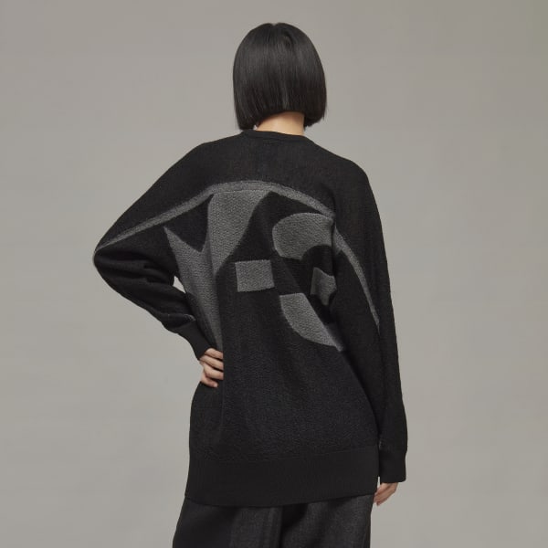 Schwarz Y-3 Classic Sheer Knit Sweatshirt AT140