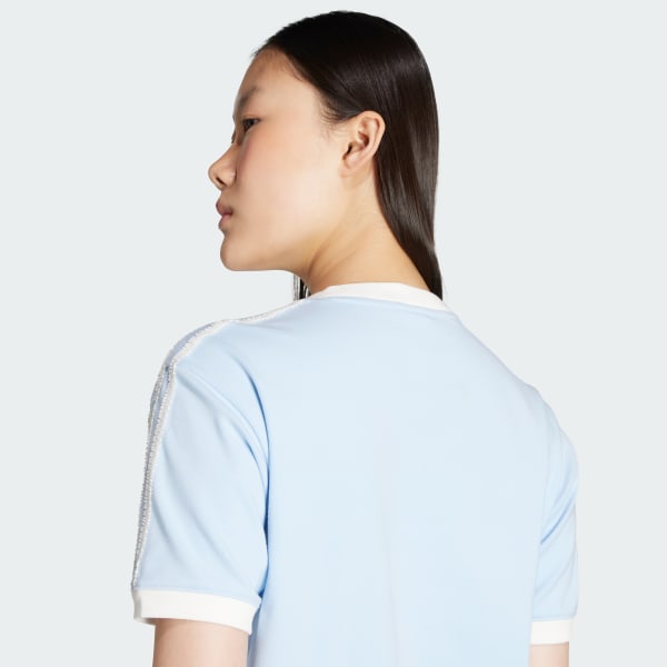 ◆国内◆【adidas】ラッフル スリーストライプス 半袖Tシャツ adidas Originals ラッフル スリーストライプス 半袖Tシャツ