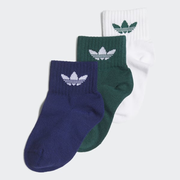 Blanco Calcetines Tobilleros Pack de 3 Pares Kids