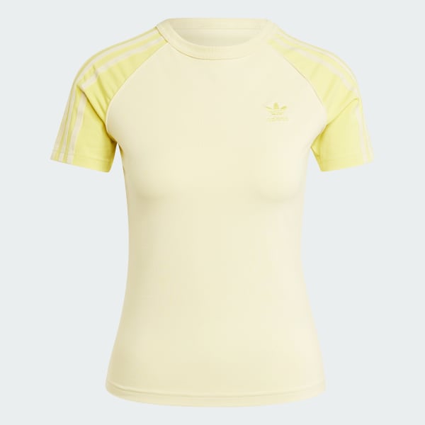 Gul Adicolor 3-Stripes Raglan Slim T-skjorte