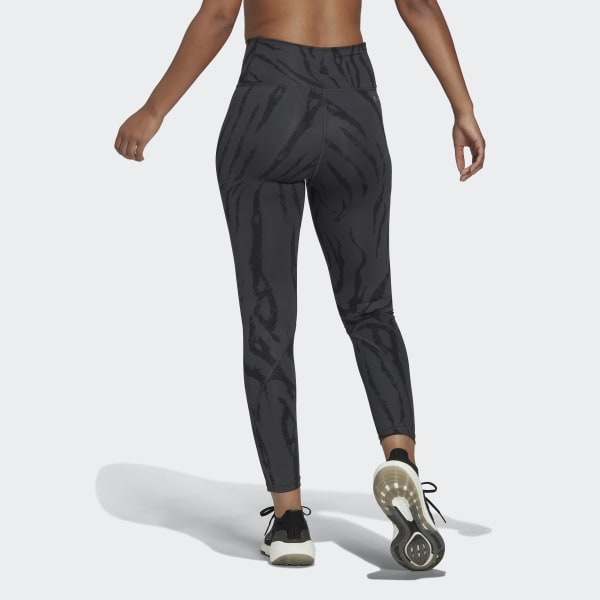 Grey Optime Training Icons Print 7/8 Tights TI984