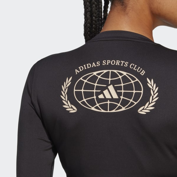 Sports Club Long Sleeve Crop Tee