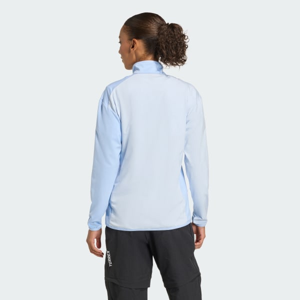 Azul Chaqueta Terrex Multi CLIMAWARM Tech de Tela Fleece con Cierre Frontal