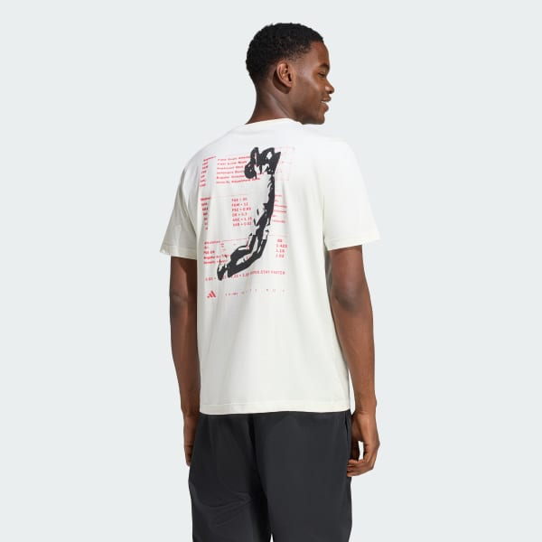 White ANX HOOP GRAPHIC T-SHIRT