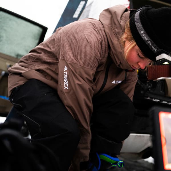 adidas Terrex Xperior Hybrid PRIMEKNIT CLIMAPROOF+ Jacket - Brown