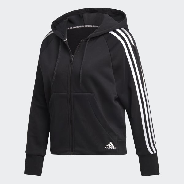 adidas Womens Must Haves Hooded Long Sleeve Tracksuit Jacket