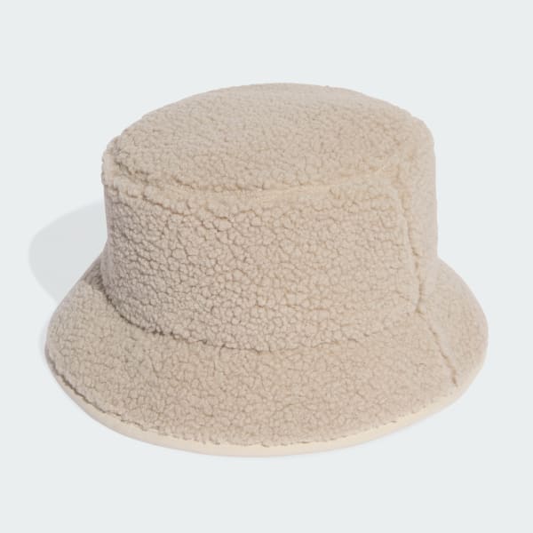 Beige Winterized Teddy Fleece Bøttehatt
