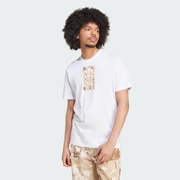 White Camo Label Tee