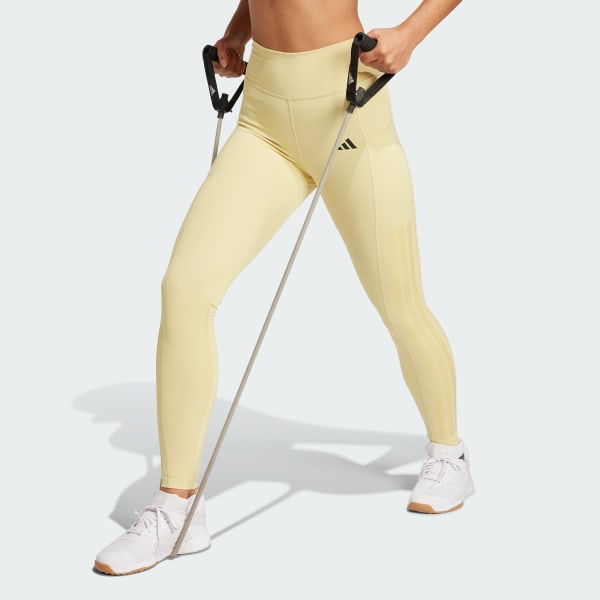 Gelb Optime 3-Streifen Full-Length Leggings