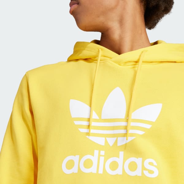 Adidas originals trefoil oversized sweatshirt in yellow sales