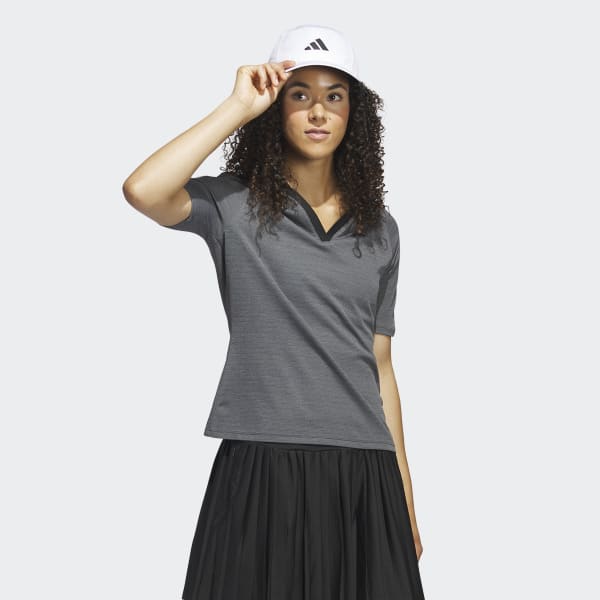 Black Ultimate365 Tour No-Show Half-Sleeve Golf Polo Shirt