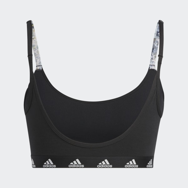 Noir Brassière adidas Purebare Maintien léger
