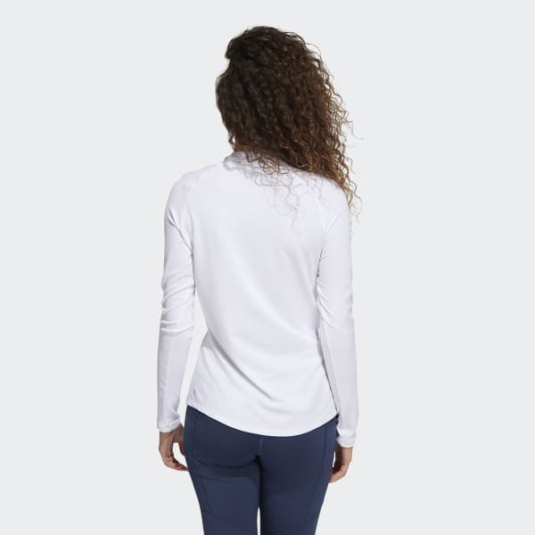 White Long-Sleeve Top Crew Long-Sleeve Top VW909