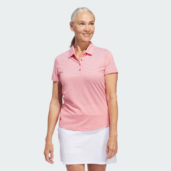 Merah Polo Shirt Lengan Pendek Ottoman Wanita