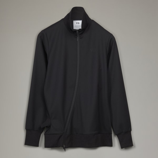Black Classic Refined Wool Track Top QY489
