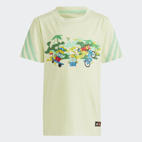 Gelb adidas x LEGO Play T-Shirt und Shorts Set