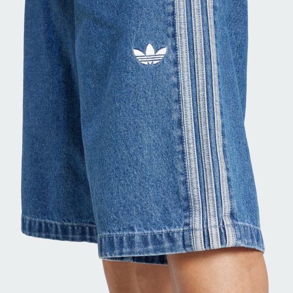 adidas Adicolor Denim Firebird Shorts - Blue | Free Shipping