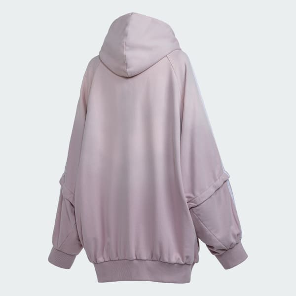 Rosa Sudadera con Gorro Teamgeist Adilenium Season 4 Oversize con Efecto Lavado y Cierre Frontal