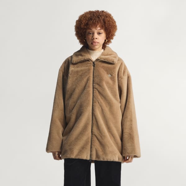 adidas Fur Jacket - Brown | Free Shipping with adiClub | adidas US