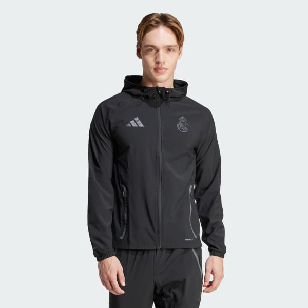 Sort Real Madrid Tiro 25 Competition Vis Tech rejsejakke