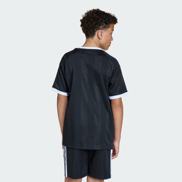 สีดำ เสื้อยืดเจอร์ซีย์ทรงหลวม