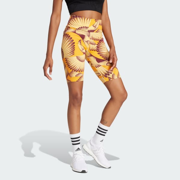 Yellow adidas x FARM Bike Shorts