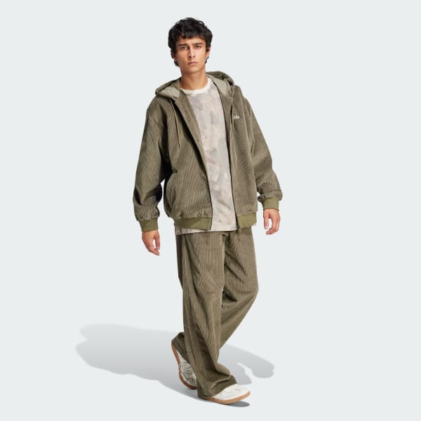 Πράσινο Cord Hoodie