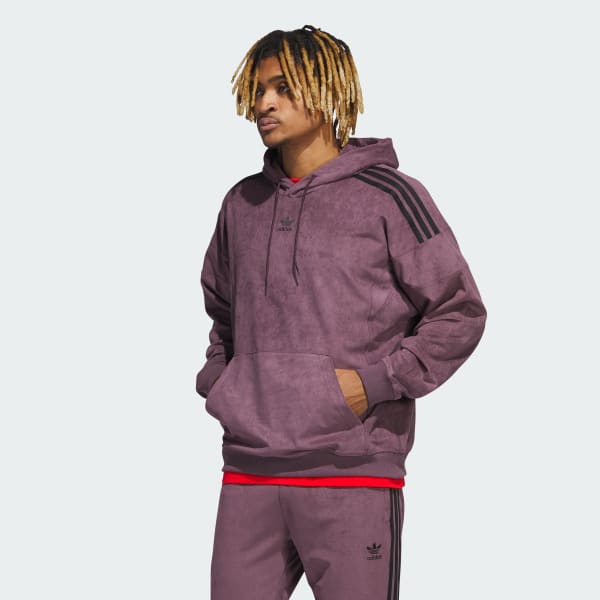 adidas Men s Lifestyle Adicolor Classics Plush Hoodie Red Free Shipping with adiClub adidas US